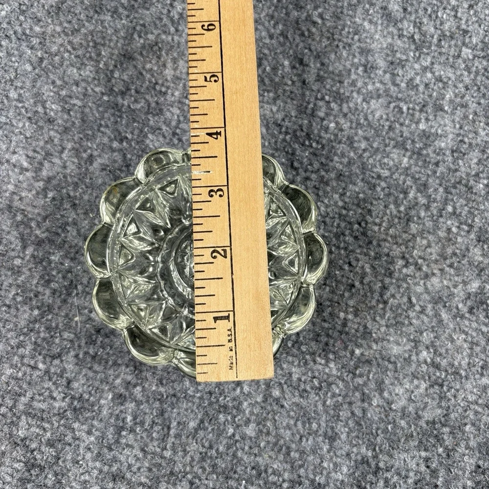 Vintage Princess House Pair of Reversible 3-Way Ribbed Crystal Candle Holders‎